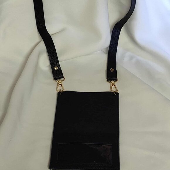 PU leather leopard print, sparkle phone case/sleeve with 50" strap - NWOT - Picture 11 of 14